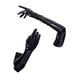 thumbnail image 3 of Guantes de cuero de patente Mittens Accesorio de vestuario de estiramiento brillante, guantes de codo largo para club nocturno, ropa de baile, negro, 3 of 8