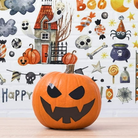 Une Illustration D'halloween D'une Poupée Avec Des Citrouilles Et Un  Autocollant Qui Dit  Halloween .