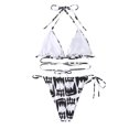 thumbnail image 4 of WREESH Maillot de Bain Deux Pièces pour Femmes, Taille Apparente, Bikini à Rayures, 4 of 7