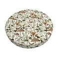 thumbnail image 2 of Xecao's Mushroom Garnish Print Stool Covers offer stylish, washable protection for PU round bar stools, perfect for home or commercial use., 2 of 7