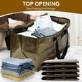 thumbnail image 4 of PYYNA-2-Pack Extra-Large Heavy-Duty Storage Totes with Reinforced Handles, Durable Zippers & Waterproof Material — Perfect for Space-Saving, Moving, Shipping and Travel (Smoked Gold), 4 of 4