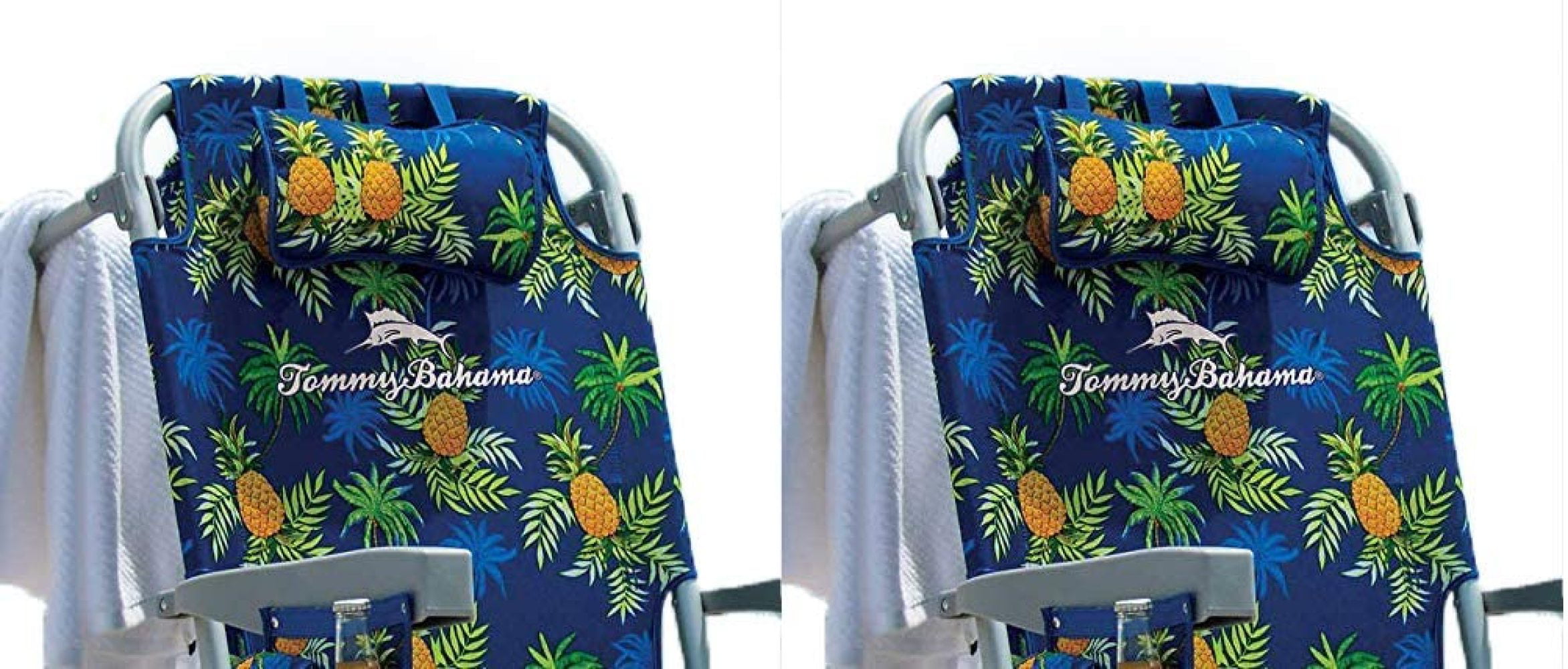Tommy Bahama Backpack Beach Cooler Folding Chair w/ Pouch & Towel Bar BRAND NEW 