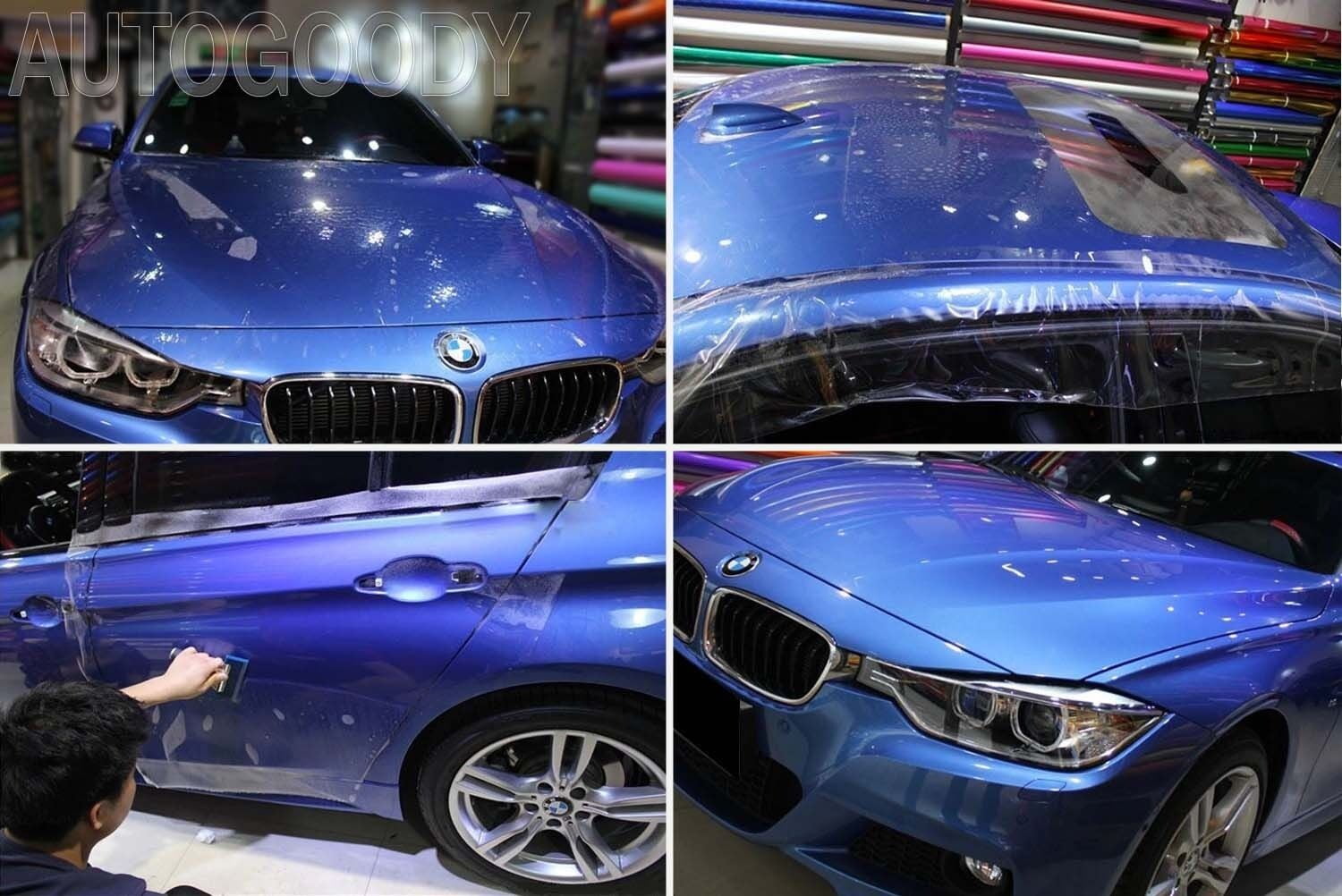 MOTORS 120"x60" Clear Bra Paint Protection Vinyl Film Wrap Transparent Car Paint Shield IN2334616