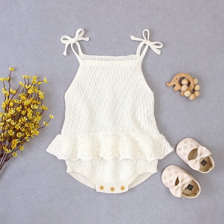 

Hunpta Summer Bodysuit Baby Romper Girls Solid Infan Soft Clothes Cotton Girls Romper&Jumpsuit