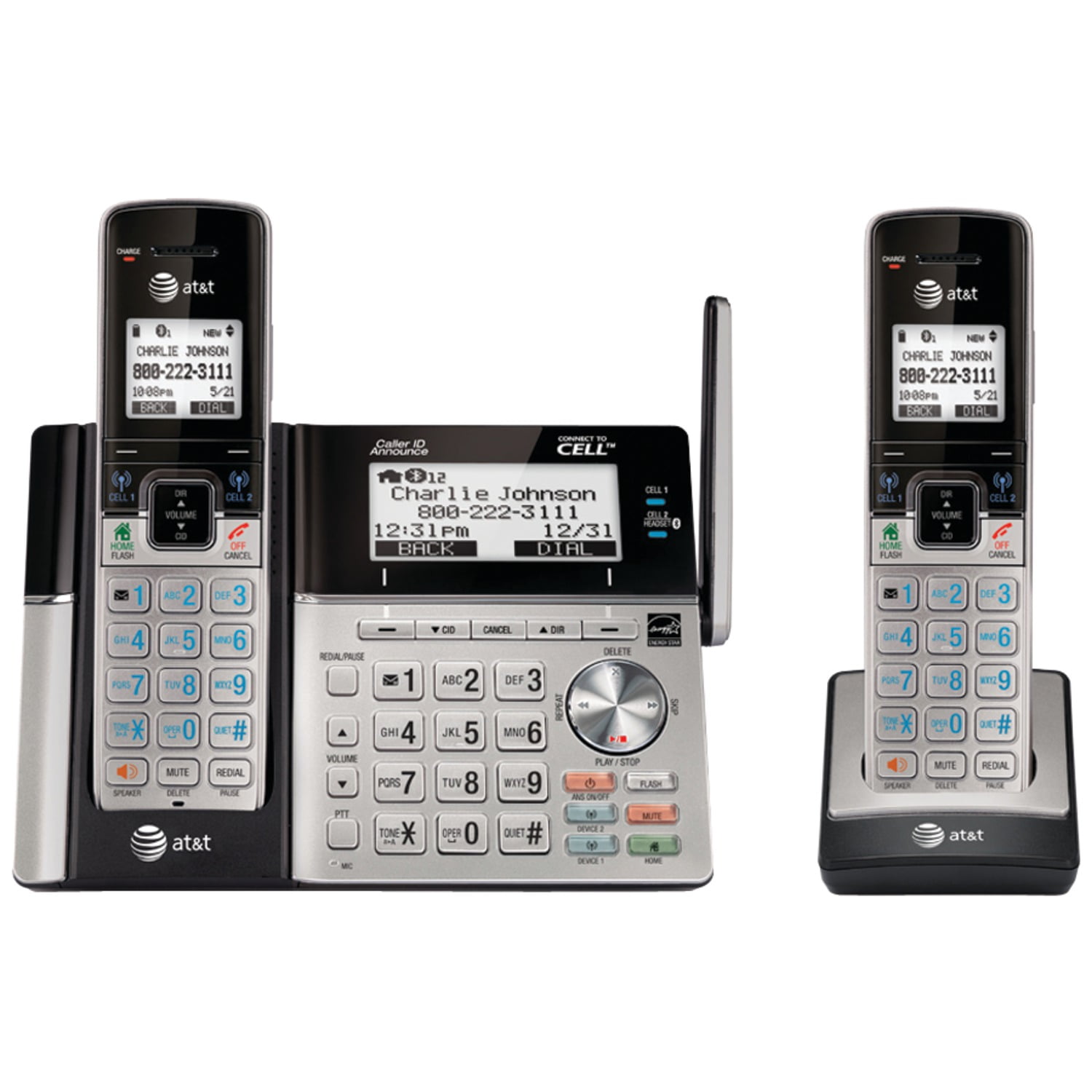 AT&T CRL81212 DECT 60 Phone with Caller ID/Call Waiting 2 Cordless 