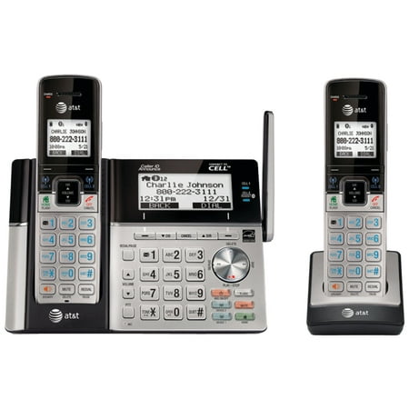 AT&T TL96273 Dect 6.0 Connect-To-Cell 2-Handset Phone System With Dual Caller
