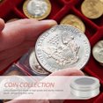 thumbnail image 5 of WRITWAA 3Pcs Single Coin Holder Silver Tinplate Box with Easy Open Lid for Coin Protection, 5 of 8