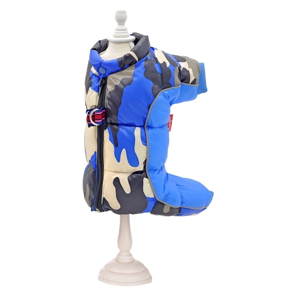 TELOLY 1Pcs Dog Winter Coat,Cotton Dog Sweaters for Medium Dogs Boy,Dog Sweaters,Blue,4Xl