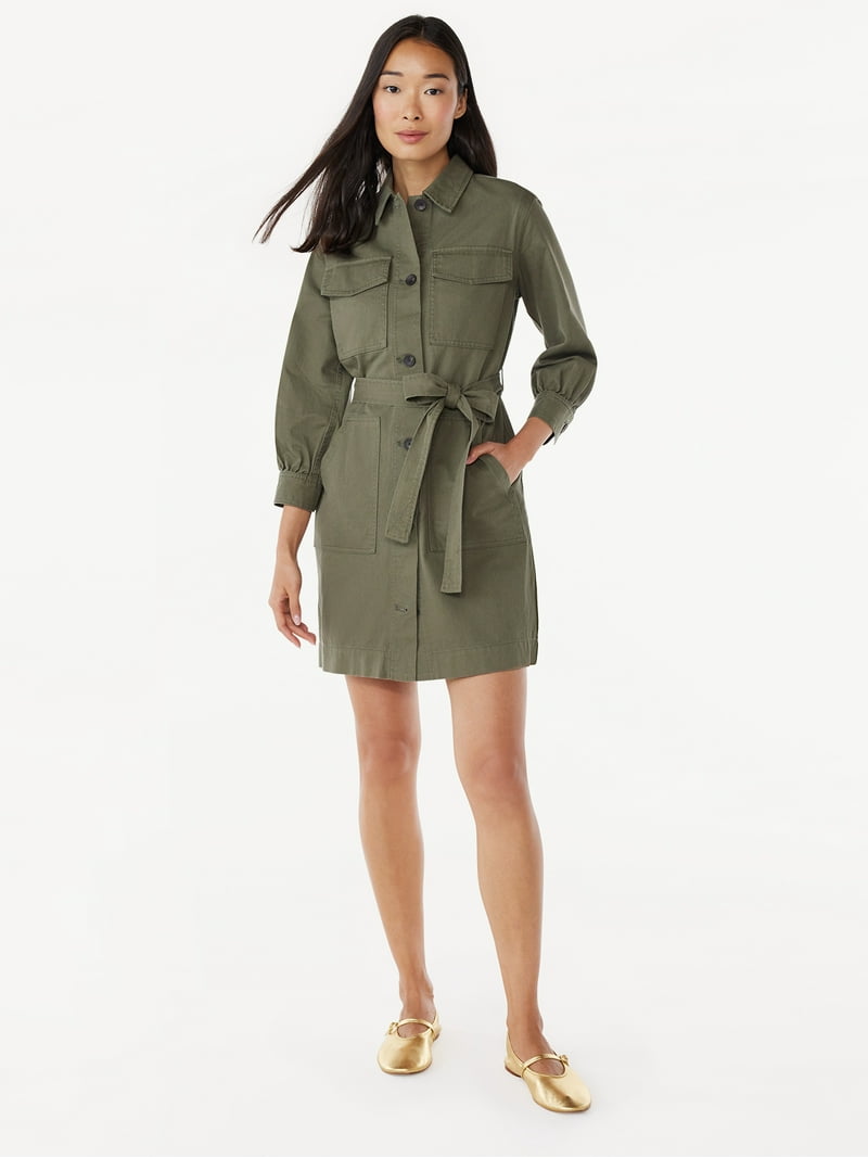 michael kors army green dress Michael Kors Women's Olive Green Ruched