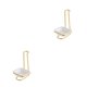 thumbnail image 1 of Matsuzay Cuchara Resto Titular Estante Organizador de cocina Cuchara de sopa vertical para restaurante Vajilla Accesorios Oro / Cuadrado / 1 Dorado/Cuadrado/1 Cuenco 2Conjunto, 1 of 1