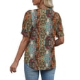thumbnail image 6 of WIHOLL Womens Tops Vneck Puff Sleeve Buttons Summer Ladies Shirts Plus Size Blouses Dressy Casual Spring Outfits, 6 of 11