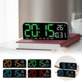 thumbnail image 1 of Large LED Digital Alarm Clock – Modern Minimalist Desk/Wall Clock With Big Display Easy Read Screen Silent Non Ticking Battery/USB Powered For Bedroom Living R Digital Timer for Cooking Timer Bookmark, 1 of 3