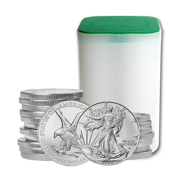 2025 1 oz American Silver Eagle Coin BU - Tube of 20