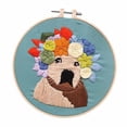 thumbnail image 4 of veasfak Embroidery Starter Stamped Dog Pattern 6inch Plastic Embroidery Hoop H H, 4 of 9