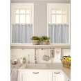 thumbnail image 5 of Gray Stripes 2 Panel Kitchen Curtains for Small Windows, Vintage Minimalist Lines Texture Bathroom Tier Curtain, Short Window Treatment for Bedroom/Living Room 55"x24", 5 of 6