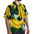 thumbnail image 2 of Banana Men's Casual Poplin Button Down Short Sleeve Hawaiian Beach Shirt, 2 of 6