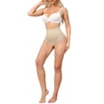 thumbnail image 2 of INSPIRE CHIC Mother's Day Women's High Cut Lace Tummy Control Thongs Waist Trainers Panties X-Large Beige, 2 of 5