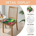 thumbnail image 2 of Tropical Palm Leaves with Parr Seat Covers for Dining Room Chairs Set Of 4,Stretch Printed Washable Chair Seat Cover with Elastic Ties and Button,Removable Waterproof Couch Cushion Covers, 2 of 6