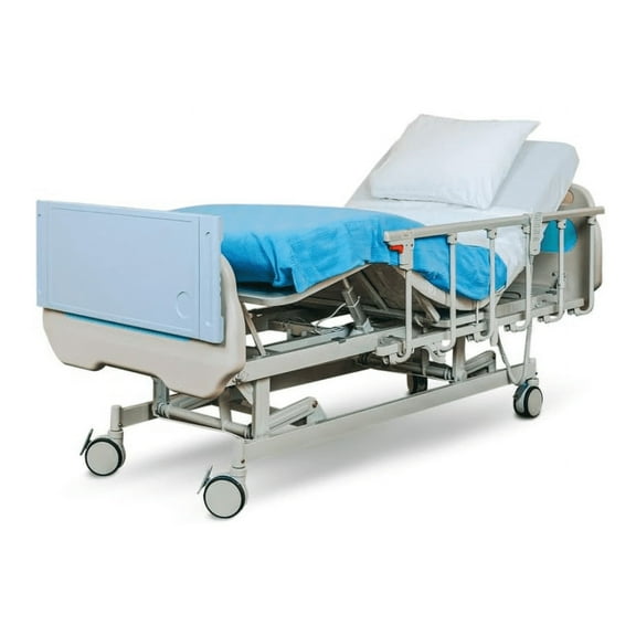 HopeFULL (HCMS-3 Premium 3-Function Electric Hospital Bed, 4.7" Foam Mattress, LINAK Motors, Individual Locking, Includes (2X) Sheets & Bed Tray