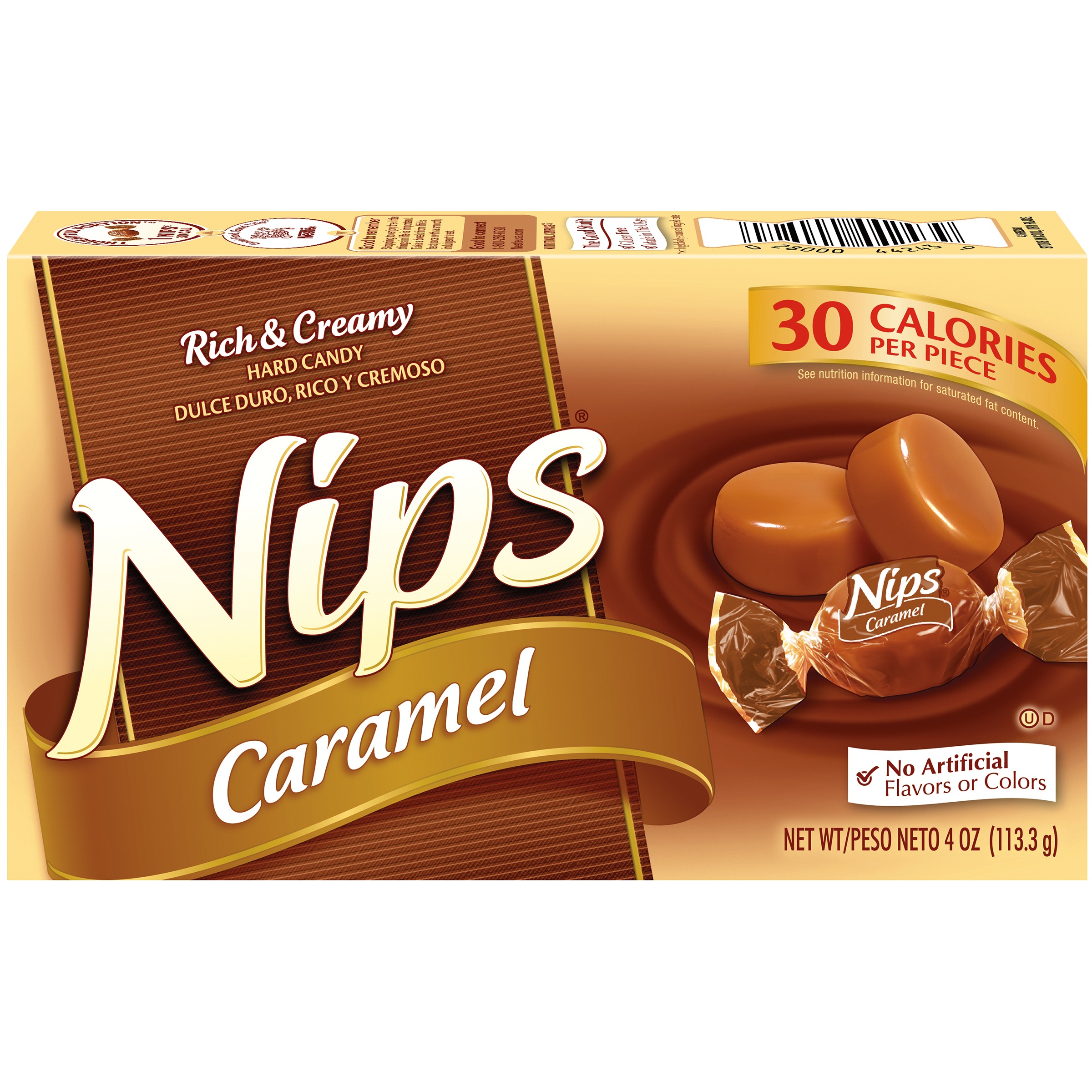 Nips Caramel Hard Candy, 4 Oz.