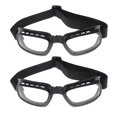 thumbnail image 1 of Gafas protectoras de 2 piezas Gafas de conducción duraderas útiles Gafas antipolvo a prueba de salpicaduras de polvo para uso diario al aire libre (transparente con marco negro), 1 of 6