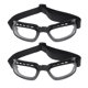 thumbnail image 1 of Gafas protectoras de 2 piezas Gafas de conducción duraderas útiles Gafas antipolvo a prueba de salpicaduras de polvo para uso diario al aire libre (transparente con marco negro), 1 of 6