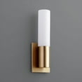 thumbnail image 7 of 14.38 Inch 11.9W 120V 1 Led Wall Sconce-Aged Brass Finish-Matte White Glass Color Oxygen Lighting 3-528-40, 7 of 7