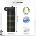 thumbnail image 2 of 18oz Straw Lid Space Bottle 2.9×8.9in Double-Layer Insulated Leak-Proof Bottle Straw Cup Lid Convenient For Carrying Springgreen Buffalo Plaid Check Tartan Scotland_99154_3, 2 of 8