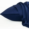 thumbnail image 3 of Ntbay 500 Thread Count Egyptian Cotton Queen Pillowcases Set of 2, Ultra Soft and Breathable Pillow Cases with Envelope Closure, 20x30 inches, Navy Blue, 3 of 6