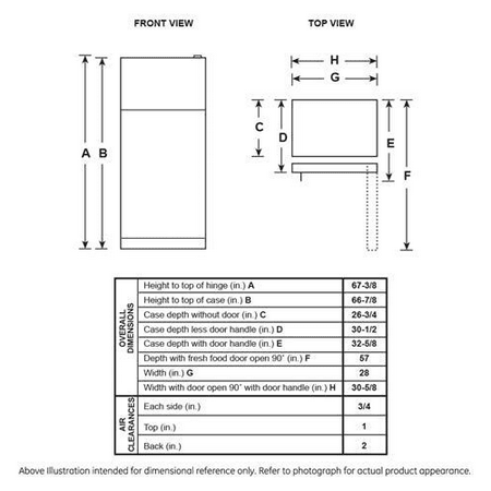 GE - 21.9 Cu. Ft. Top-Freezer Refrigerator - Fingerprint resistant slate