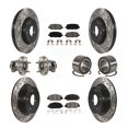 thumbnail image 1 of Transit Auto Front Rear Wheel Hub Bearings Assembly Coated Disc Brake Rotors and Semi-Metallic Pads Kit (10Pc) for Car 2016-2022 Honda HR-V FWD - Left Right Side (Driver Passenger) KBB-130755, 1 of 10