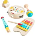 thumbnail image 1 of Fisher-Price Wooden Musical Instruments Gift Set Toddler Creative Play, 6 Wood Pieces, 1 of 6
