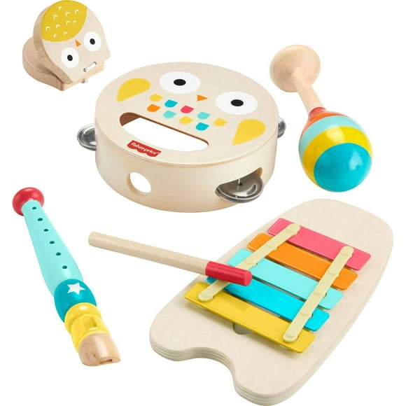 Fisher-Price Coffret-cadeau Musical, instruments de musique en bois