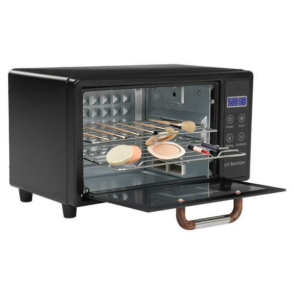 Multi-Functional 10.5QT Capacity Nail Cleaner Box, 160W 110V U-V Light Nail Tool Cleaning Machine, Ster-ilizer for Nail Tools, 167℉ Nail Care Tools Drying Box (Black)