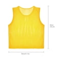thumbnail image 2 of Adults Jerseys Bibs Comfortable Shirt Yellow Breathable Fast Drying Mesh Team Practice Vest For Football Soccer, 2 of 6