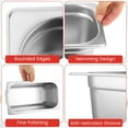 thumbnail image 3 of 10 Pack Hotel Pans Stainless Steel Steam Table Pan 1/3 Size, 0.8 mm Thick Steam Pan Anti Jam Warming Pans for Food Warmer Restaurant Catering Supplies, 12.8 x 6.9 Inch (European,6 Inch Deep), 3 of 14