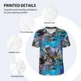 thumbnail image 5 of Fotbe Sea Turtle Swims Baseball Jersey Shirt for Men and Women, Casual Short Sleeves Button Down T-Shirt-X-Large, 5 of 9