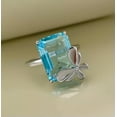 thumbnail image 2 of QQTDFG Women Fashion Butterfly 925 Silver Wedding Rings Zircon Jewelry Ring Size 6-10-Blue-10, 2 of 2