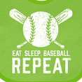 thumbnail image 4 of Inktastic Grunge Eat Sleep Baseball Repeat Boys or Girls Baby Bib, 4 of 4