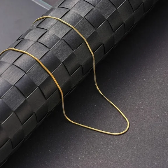 18K Gold Plated Snake Chain 925 Sterling Silver Men & Women Necklace 18"