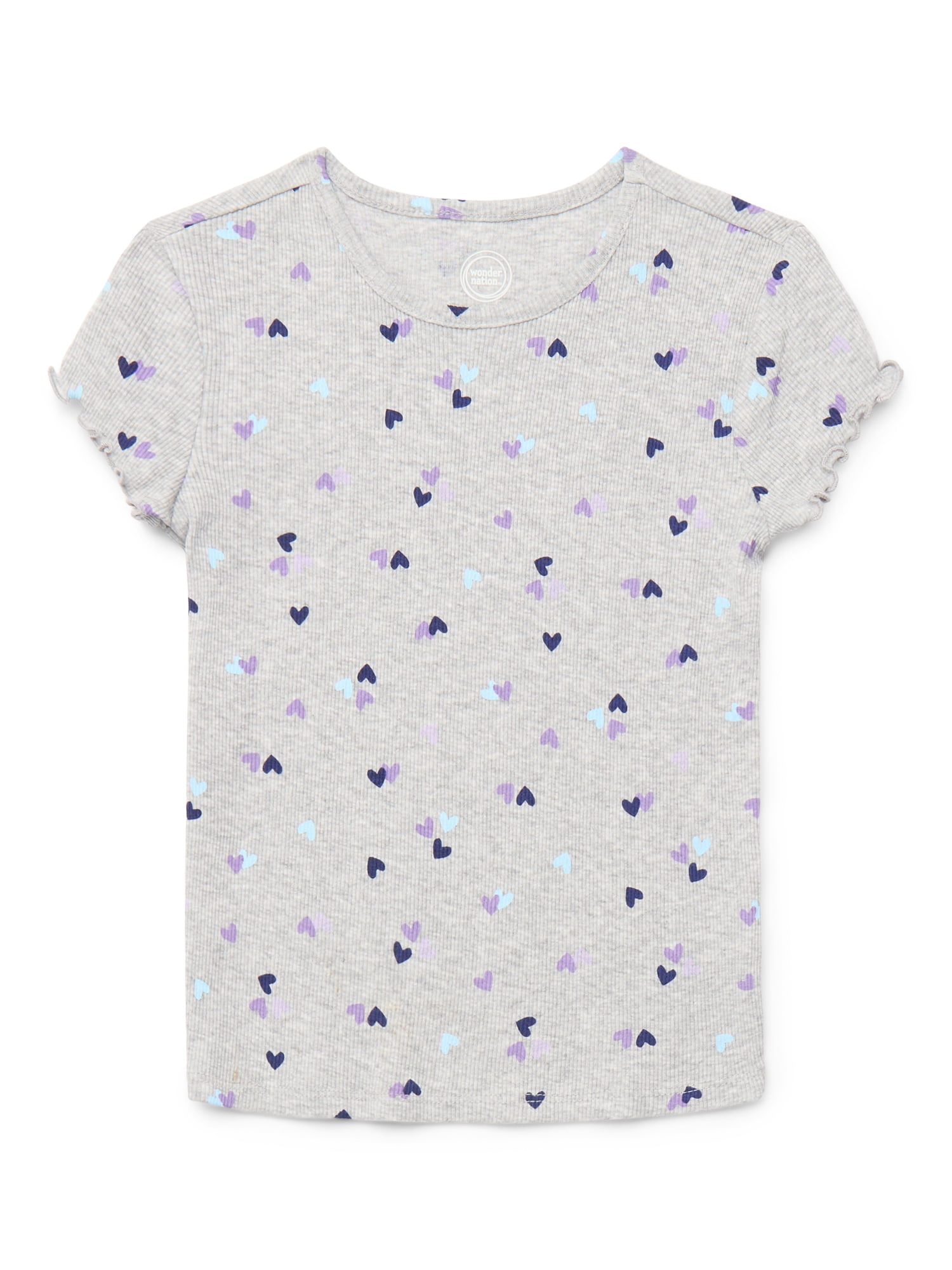 Wonder Nation Little Girls 2-Piece Skirtall Outfit Set, Sizes 4-10