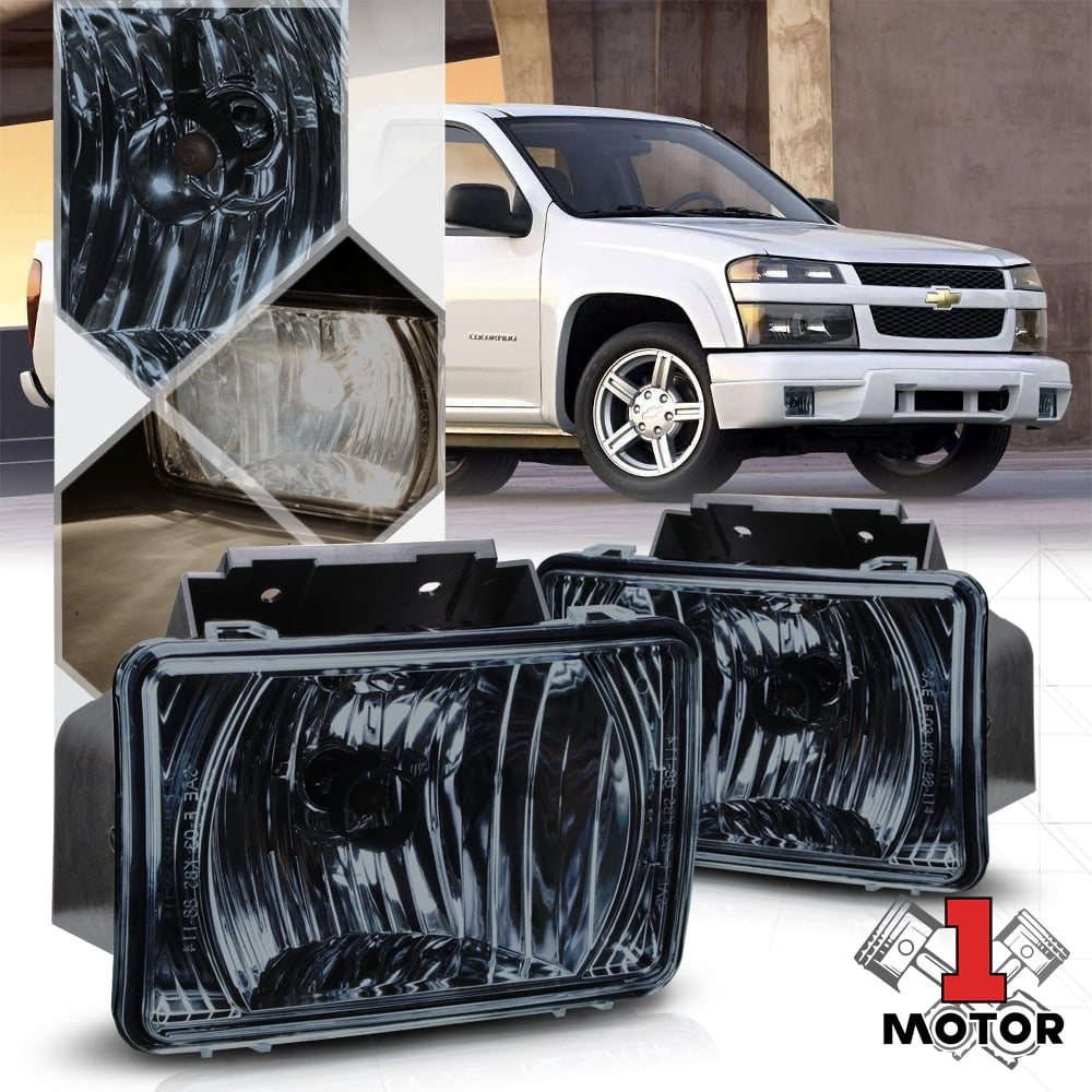 Fit 04-12 Chevy Colorado//Gmc Canyon Smoked Lens Oe Bumper Driving Fog Light Lamp