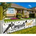 thumbnail image 5 of Congrats Grad Banner Graduation Decoration Yard Sign Class of 2025 Photo Booth Backdrop College Graduation Party Supplies 19" x 118", 5 of 6