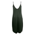thumbnail image 4 of Ticikt Womens Maxi Dress 2026 Casual Strap Plus Size Loose Plain Long Office Summer Beach Travel Dresses,Color:Army Green,Size:L, 4 of 6
