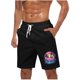 thumbnail image 1 of Pantalones Cortos Casuales para Hombre Imprimir con Bolsillos Pantalones de Playa de Cintura Elástica, Pantalones Cortos de Cintura Elástica para Hombre, 1 of 5