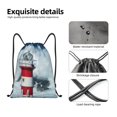 thumbnail image 4 of Fotbe Circular Lighthouse Bolsa Mochila con Cordón Estampada, Bolsa de Gimnasio Deportiva, Bolsa Cinch, Bolsa con Cordón para Hombres y Mujeres-Small, 4 of 6