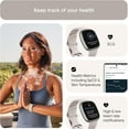 thumbnail image 3 of Restored Fitbit FB521SRWT-US Sense 2 Advanced Health and Fitness Smartwatch - Lunar White/Platinum Aluminum (Refurbished), 3 of 4