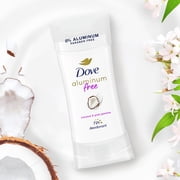 Dove 0% Aluminum Womens Deodorant Stick, Coconut and Pink Jasmine, 2.6 oz