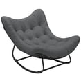 thumbnail image 1 of Outsunny Outdoor Rocking Chair, Oversized Patio Egg Chair, Dark Grey, 1 of 10