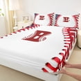 thumbnail image 3 of Manfei Letter Monogrammed B Boy 3pcs Twin Sheet Sets,Sport Baseball Twin Fitted Sheet,Ball Gamer Breathable Flat Sheet,Lightweight Room Decor, 3 of 7